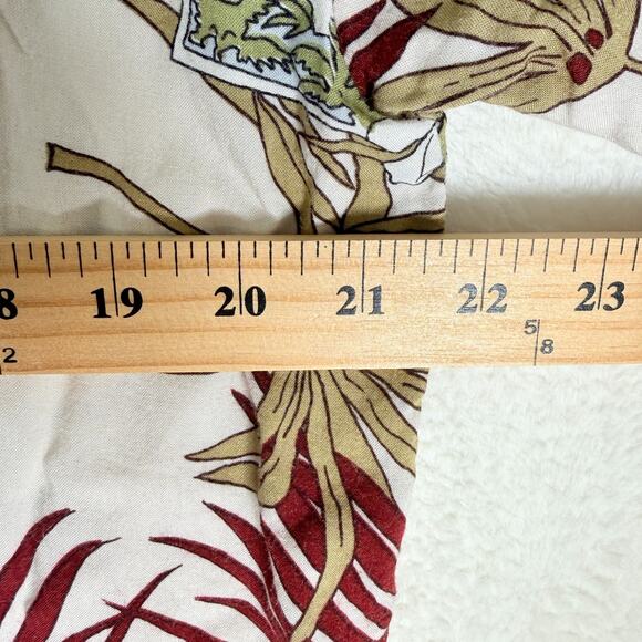 Linea Dome Shirt MensL Floral Hawaiian Button Up Short Sleeve Rayon Aloha Resort - Picture 6 of 7